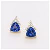 Image 1 : Tanzanite Earrings with Diamond Chevrons