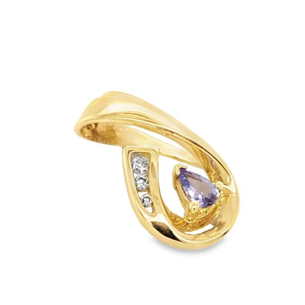 Diamond & Tanzanite Slide Pendant