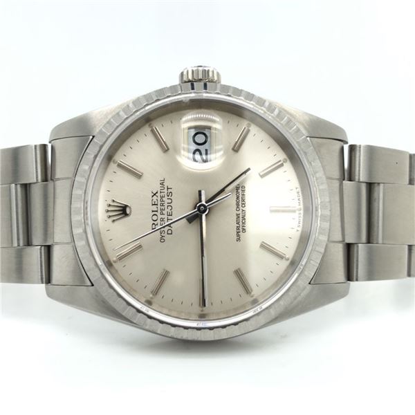 Genuine Rolex Datejust 16220 Stainless 36mm Watch