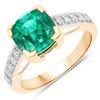 Image 1 : Zambian Emerald and Diamond Ring