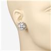 Image 3 : Aquamarine and Diamond Ornate Button Earrings