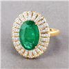 Image 2 : Zambian Emerald & Diamond Ring