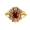 Image 1 : Ruby and White Saphire Sunburst Ring