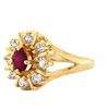 Image 2 : Ruby and White Saphire Sunburst Ring