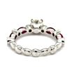 Image 5 : Ruby & Diamond Ring 18KT E Color