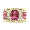 Image 1 : Pink Tourmaline and Diamond Ring