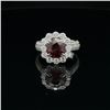 Image 2 : Rare-Colored Spinel & Impressive Diamond Ring, Certified