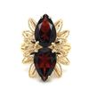 Image 2 : Vintage Estate Garnet Ring - Unique Design