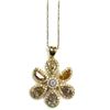 Image 1 : Fancy Colored Diamond Flower Necklace