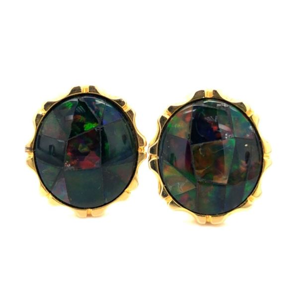 Opal & Gold Earrings