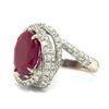 Image 2 : GIA CERTIFIED Unheated Madagascar Ruby and Diamond Ring