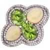 Image 1 : Peridot, Opal & Diamond Ring