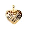 Image 4 : Princess-Cut Diamond Shadowbox Heart Pendant Heavy