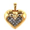 Image 8 : Princess-Cut Diamond Shadowbox Heart Pendant Heavy