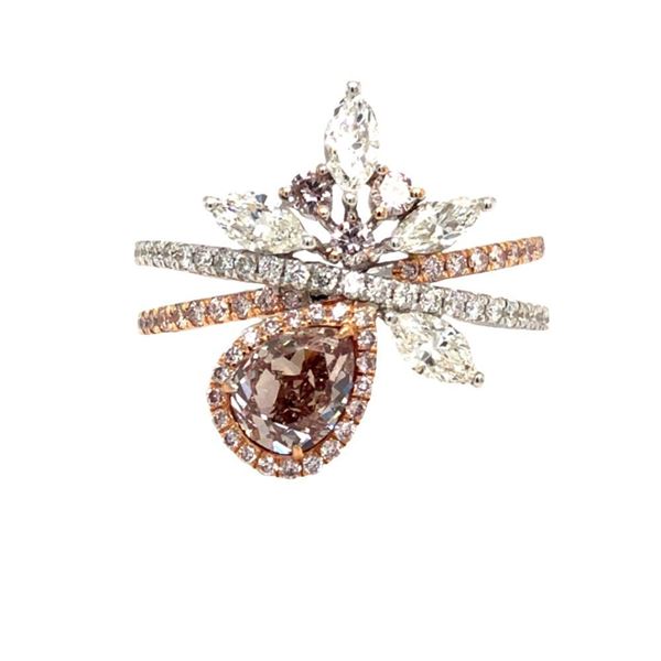 Pinkish-Brown Fancy Diamond Ring
