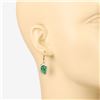 Image 3 : Colombian Emerald (7.05 Carats) & Diamond Earrings