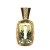 Image 1 : Green Beryl and Diamond Pendant - Bold and Unique