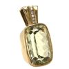 Image 2 : Green Beryl and Diamond Pendant - Bold and Unique