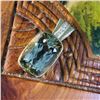 Image 7 : Green Beryl and Diamond Pendant - Bold and Unique