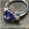 Image 7 : Tanzanite and Diamond Ring