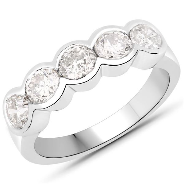 1.60 CTW Diamond Band - Bezel-Set Celebration Ring