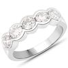 Image 1 : 1.60 CTW Diamond Band - Bezel-Set Celebration Ring
