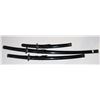Image 2 : 3PC ASIAN THEME SWORD SET, LONGEST IS 39" TOTAL