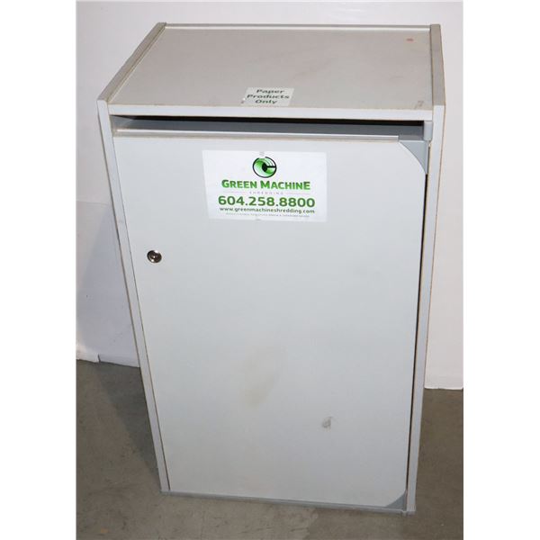 PAPER SHREDDING CABINET (NO KEY)