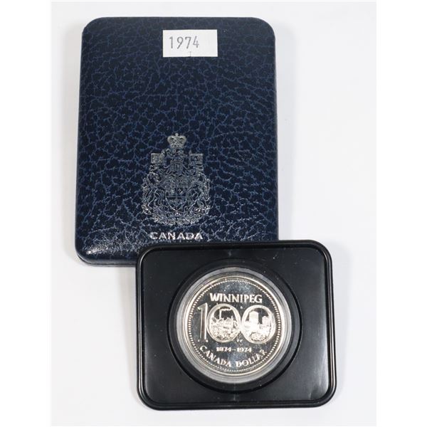 1974 CANADA WINNIPEG CASED NICKEL DOLLAR