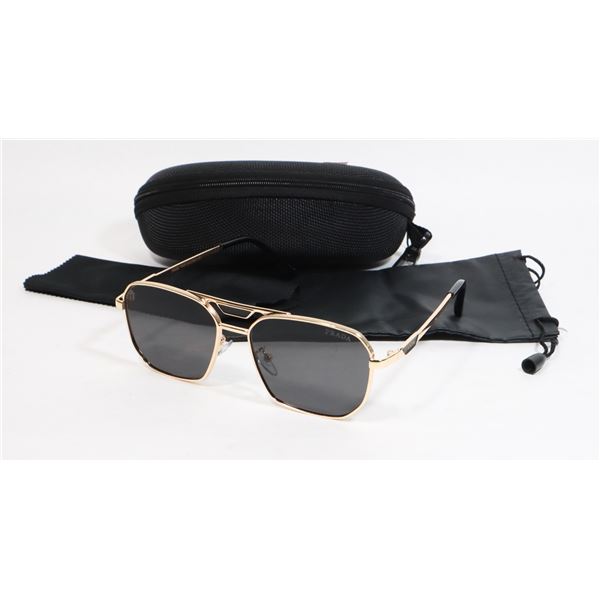 NEW PRADA GOLD/BLACK SUNGLASSES