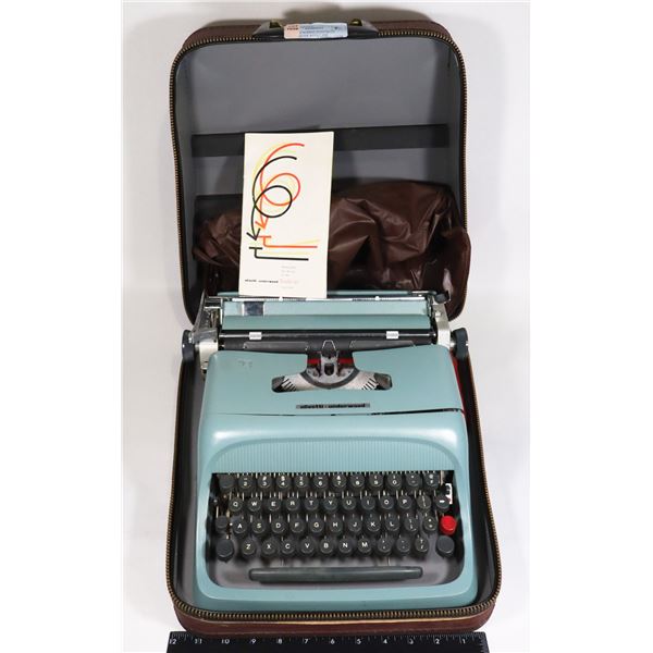 VINTAGE ROBINS EGGS BLUE TYPEWRITER WITH CASE