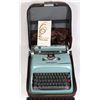 Image 1 : VINTAGE ROBINS EGGS BLUE TYPEWRITER WITH CASE