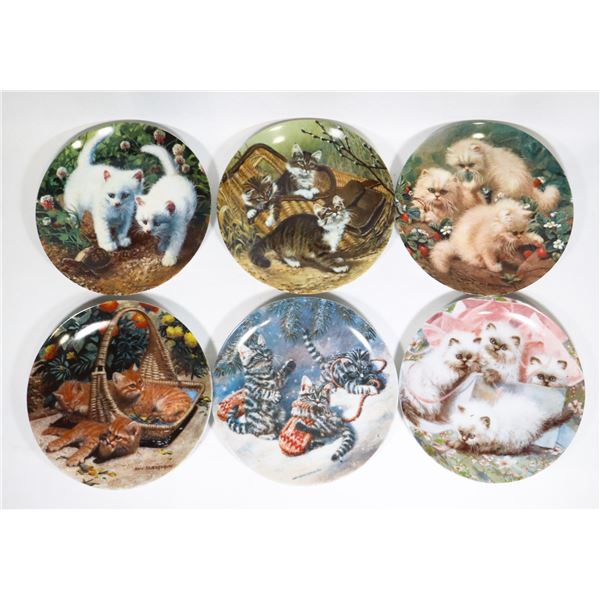 LOT OF 6 HOUSECAT THEME COLLECTOR PLATES