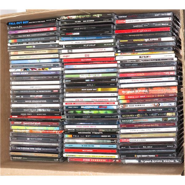 LARGE BOX OF CDS CASES NO DISCS IN CASES