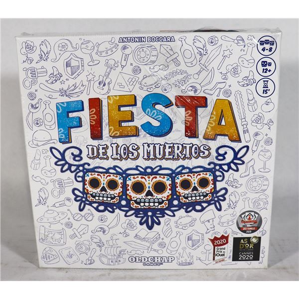 NEW SEALED FIESTA DE LOS MUERTOS BOARD GAME