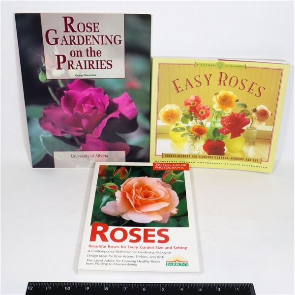 3 ROSE THEME BOOKS