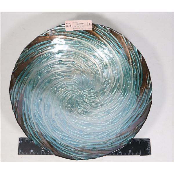 12.5" DIAMETER GLASS CENTERPIECE BOWL