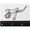 Image 1 : 18K WHITE GOLD PLATED CHAIN WITH LADYBUG PENDANT