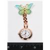 Image 1 : NEW BLUE/GREEN BUTTERFLY NURSES WATCH