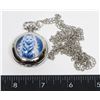 Image 1 : NEW MAJESTIC WHITE CAT PENDANT CHAIN POCKET WATCH