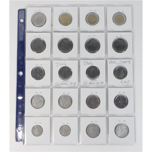 20 COINS ALL ITALY