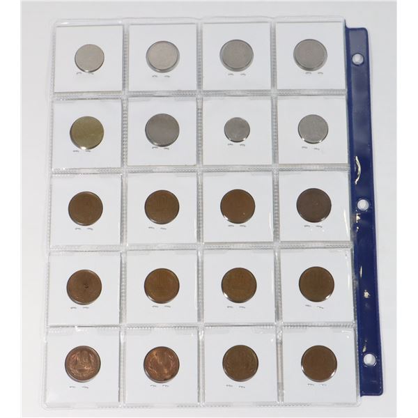 20 COINS 8 BELGIUM 12 JAPAN