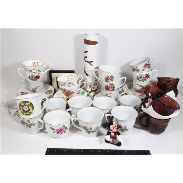 BOX OF FINE CHINA AND MIXED GLASSWARE