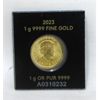 Image 2 : 1 Gram .9999 Fine Gold 2023 Maple Leaf Coin 