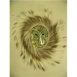 Soapstone mask with fur trim by Michael Scott 2006 (2)