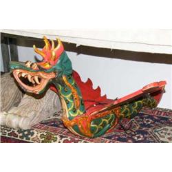 Hanging wood dragon with wings - imported (2)