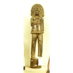 38" wood cigar store Indian Chief - imported (2)