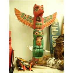 41" wood Alaska style totem pole - imported (2)