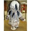 Image 5 : 16" Eskimo Doll with wood face and wood ulu with very detailed fur parka with incredible detailed be