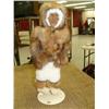 Image 1 : 14" Eskimo Doll with wood face, with fur parka, gloves, pants and mukluks by Marie Dementioff from M